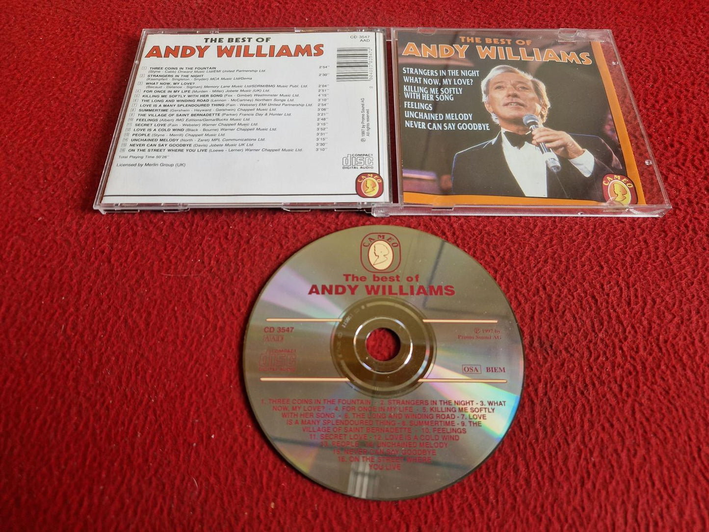 ANDY WILLIAMS THE BEST OF CD