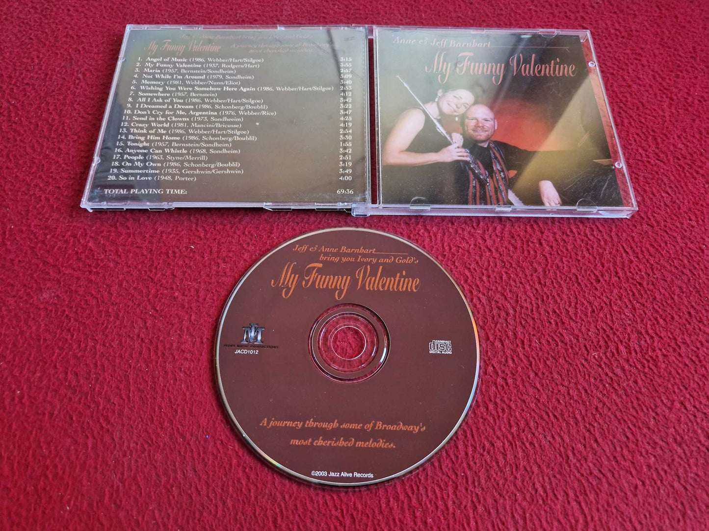 ANNE & JEFF BARNHART MY FUNNY VALENTINE CD