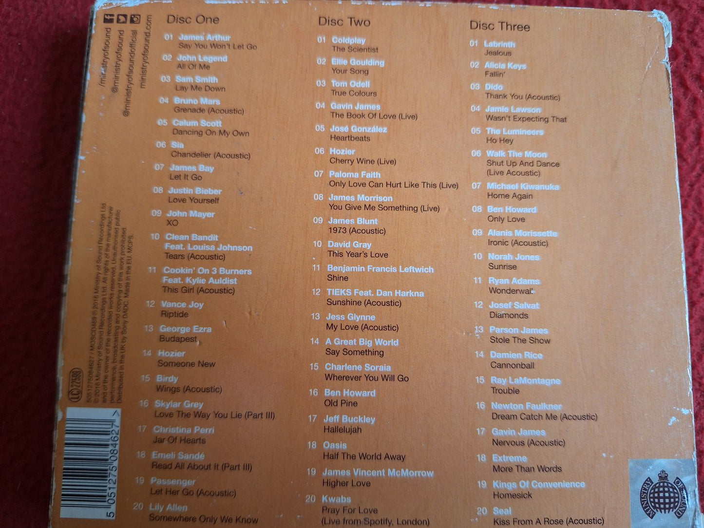 ANTHEMS ACOUSTIC MINISTRY OF SOUND CD BOX