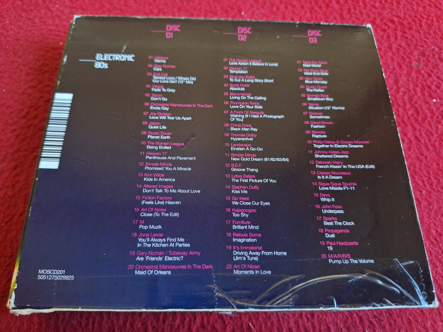 ANTHEMS ELECTRONIC 80S MINISTRY OF SOUND CD BOX