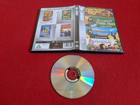 AROUND THE WORLD IN 80 DAYS/THE LEGEND OF ROBIN HOOD/TREASURE ISLAND/IVANHOE DVD