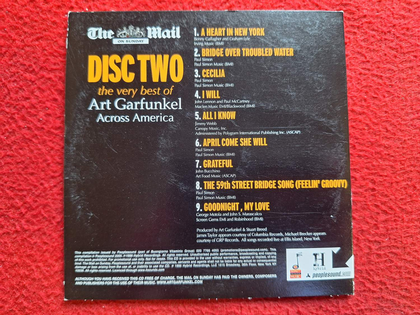 ART GARFUNKEL THE VERY BEST OF - DISC TWO [ THE MAIL ] CD