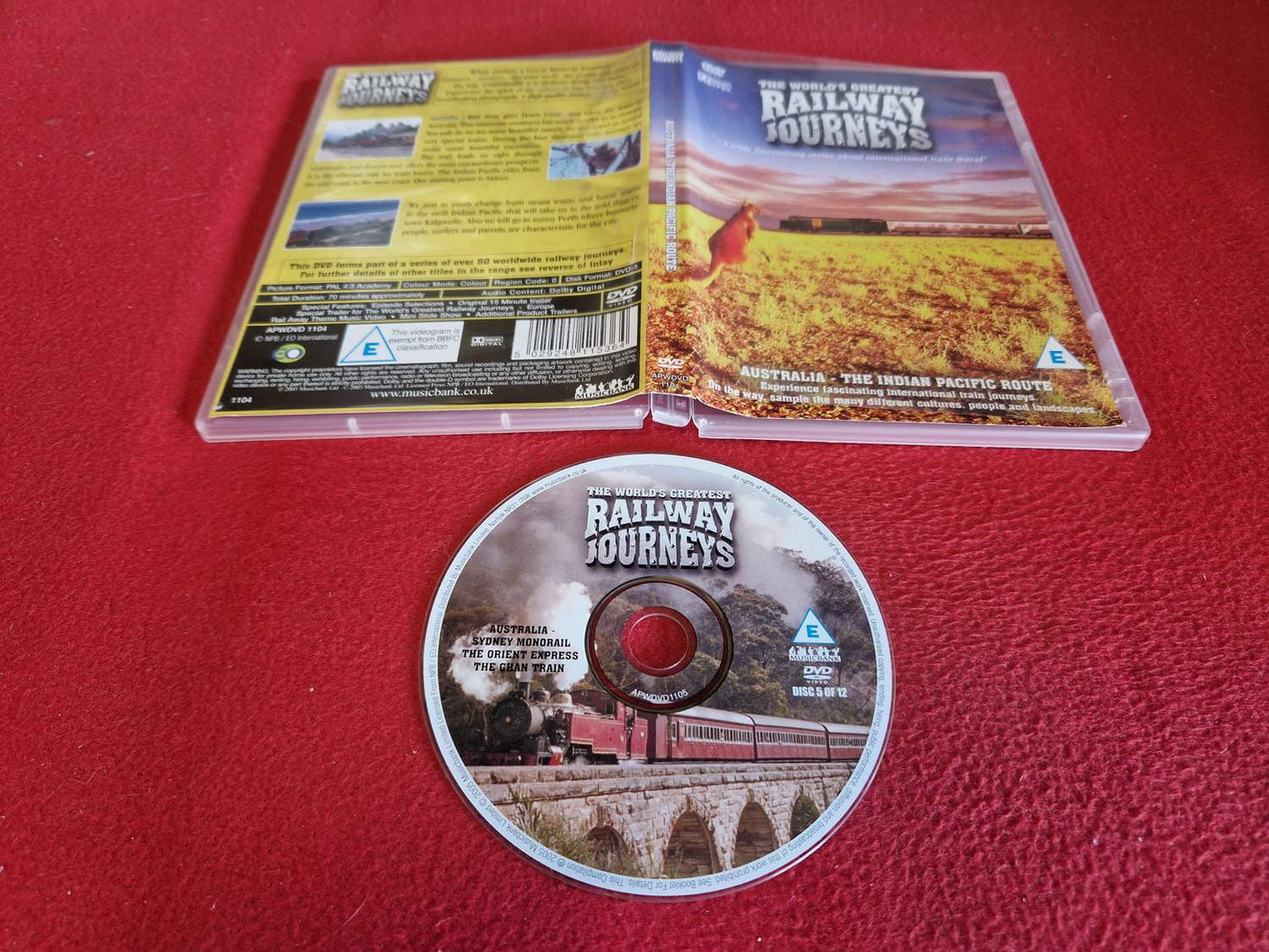 AUSTRALIA THE INDIAN PACIFIC ROUTE [ THE WORLD'S GREATEST RAILWAY JOURNEYS ] DVD