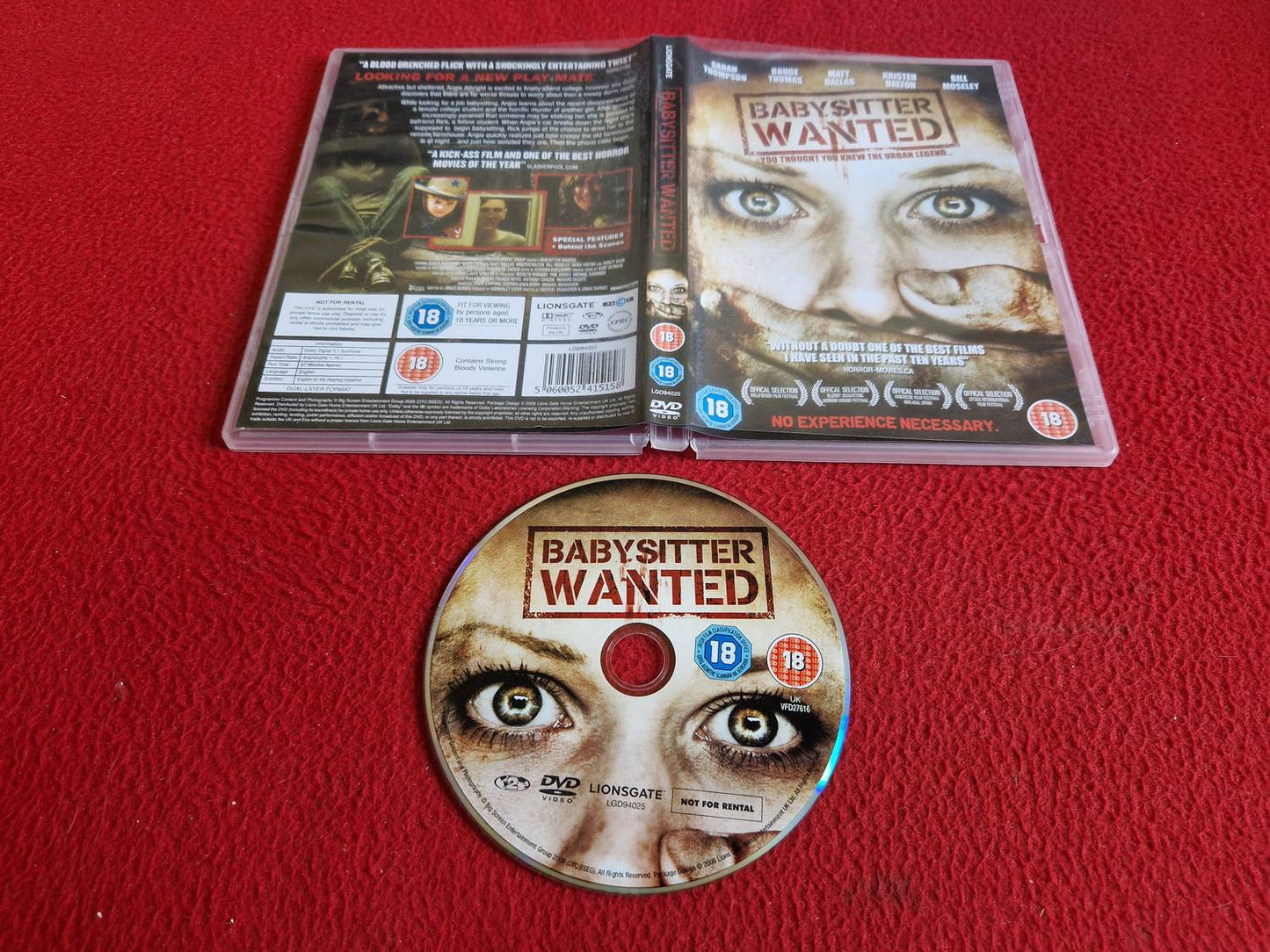 BABYSITTER WANTED DVD