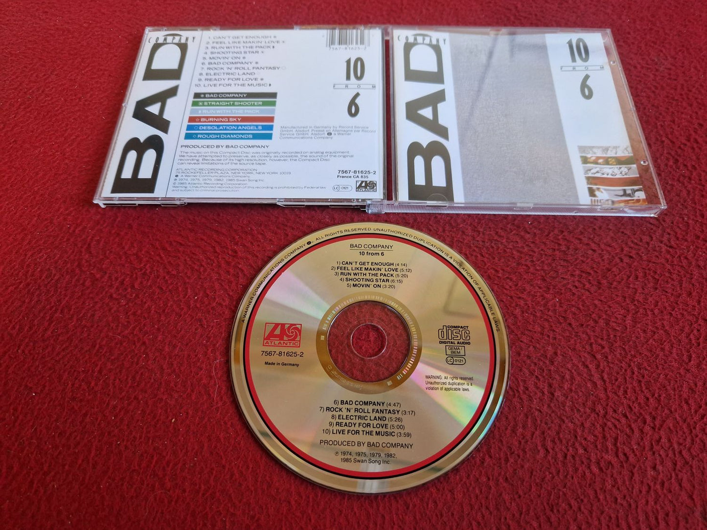 BAD COMPANY 10 FROM 6 CD