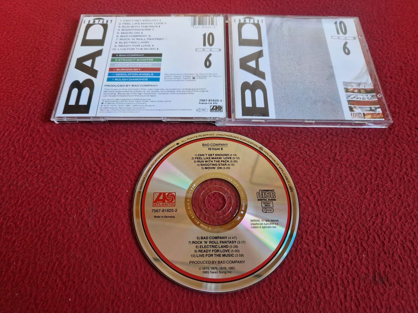 BAD COMPANY 10 FROM 6 CD