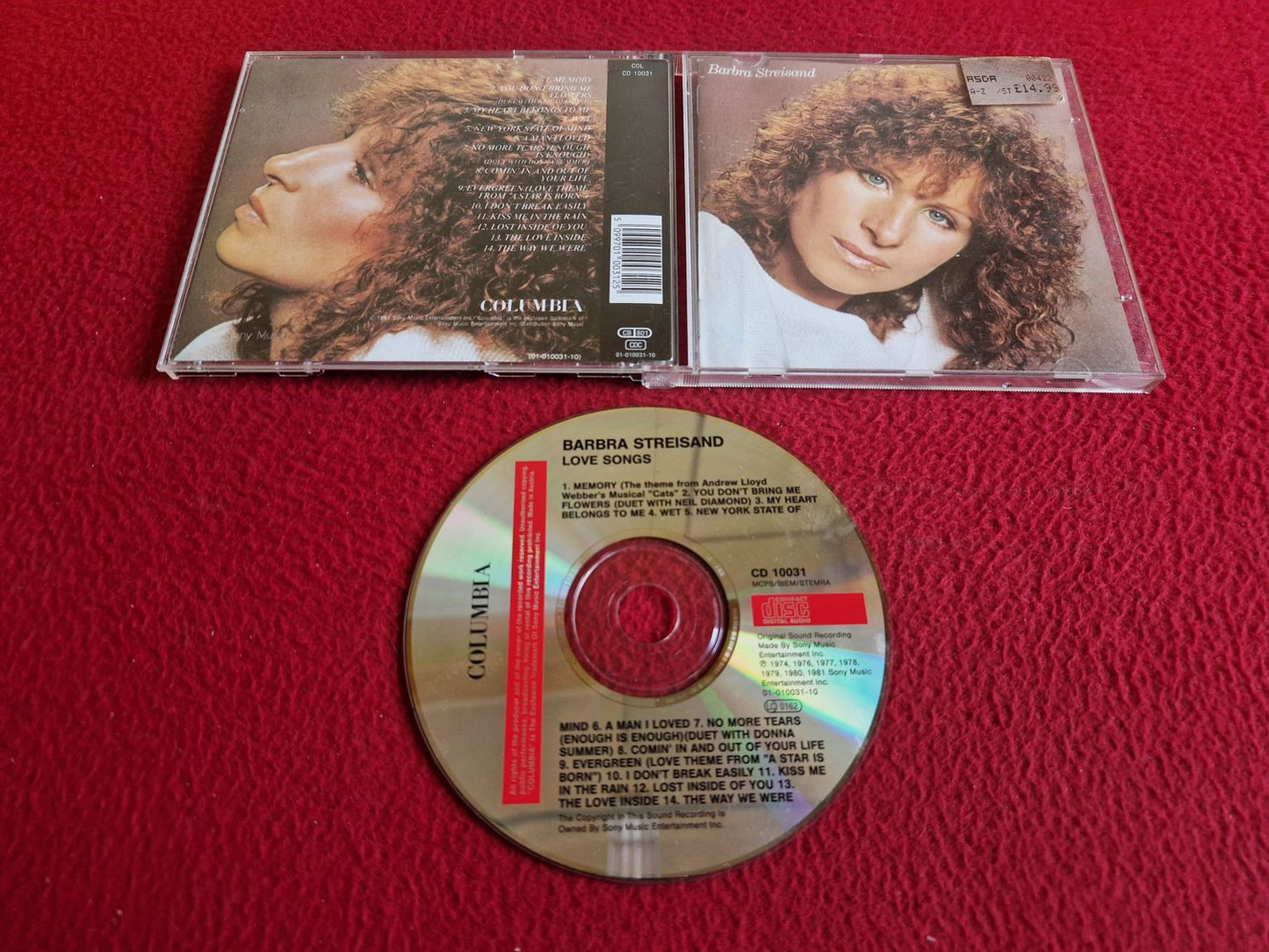 BARBRA STREISAND LOVE SONGS CD