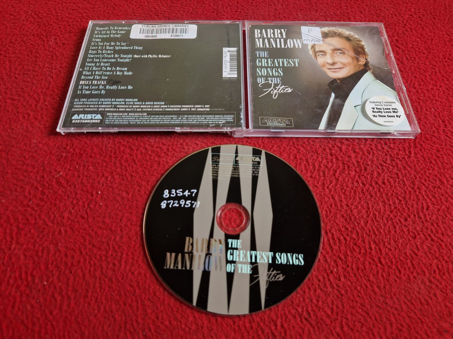 BARRY MANILOW THE GREATEST SONGS OF THE FIFTIES CD