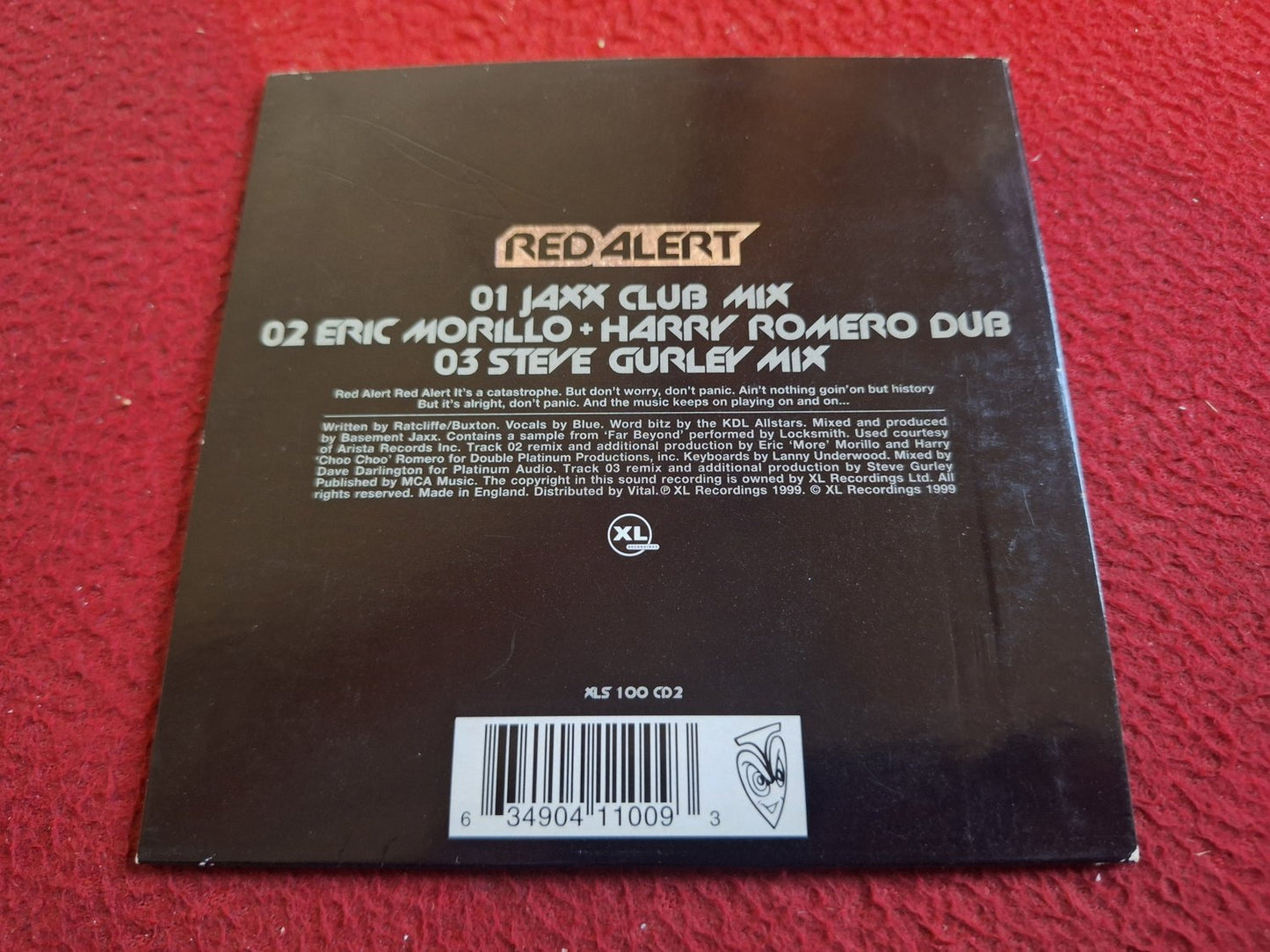 BASEMENT JAXX RED ALERT CD