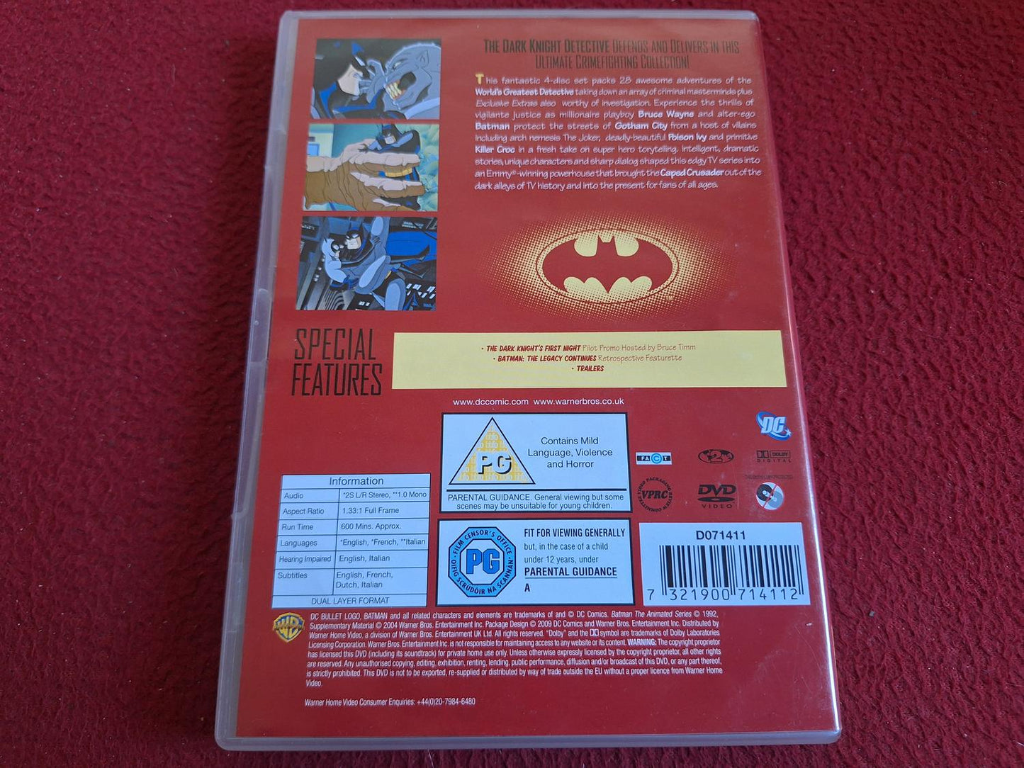 BATMAN THE ANIMATED SERIES VOLUME 1 BOX DVD