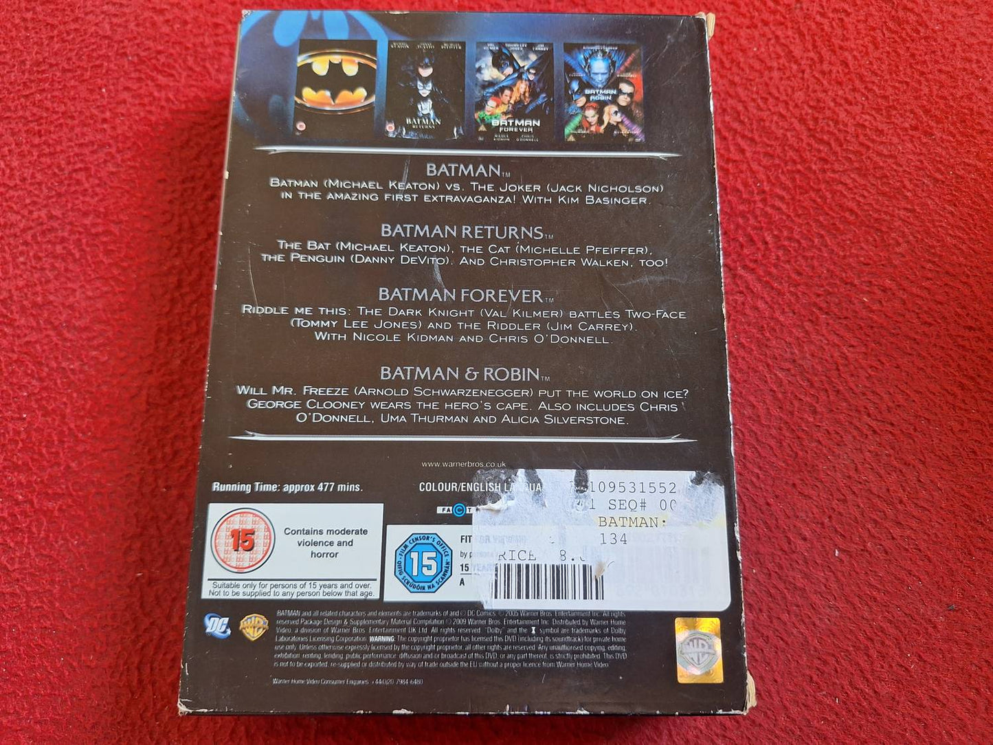 BATMAN THE MOTION PICTURE ANTHOLOGY 1989 - 1997 BOX DVD