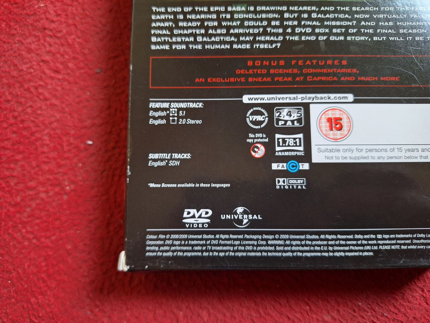 BATTLESTAR GALACTICA THE FINAL SEASON BOX DVD