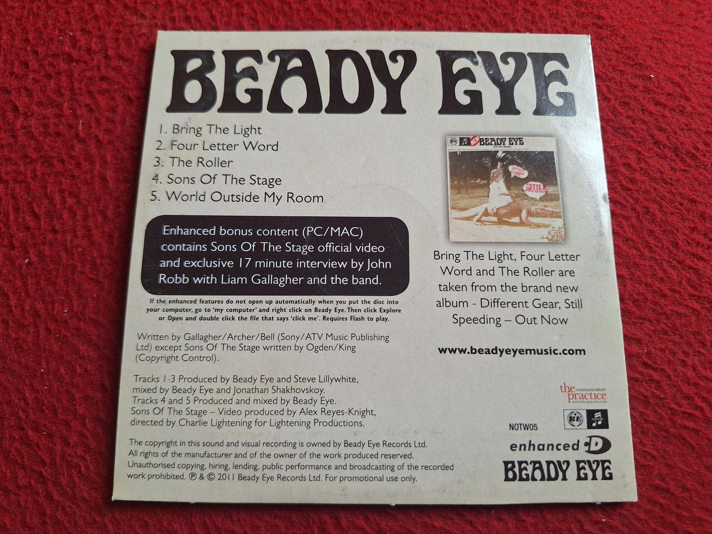 BEADY EYE [ NEWS OF THE WORLD ] ENHANCED CD