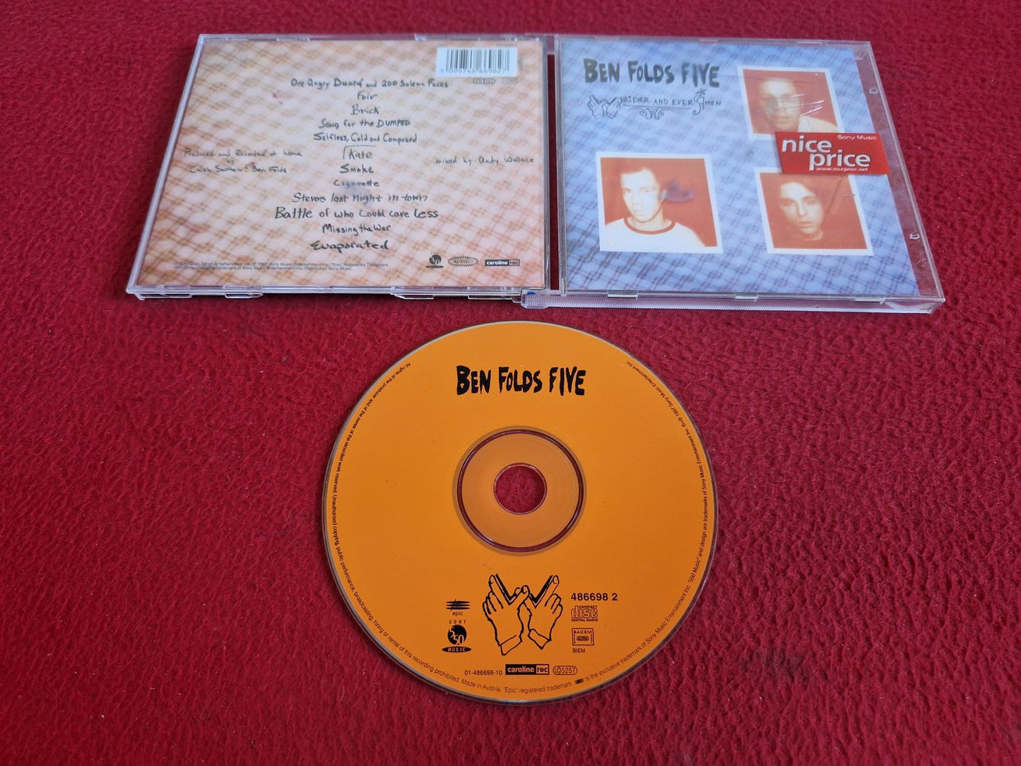 BEN FOLDS FIVE WHATEVER AN EVER AMEN CD
