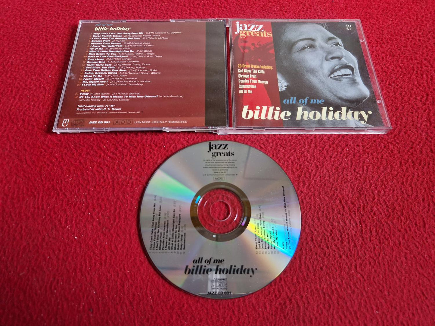 BILLIE HOLIDAY ALL OF ME CD