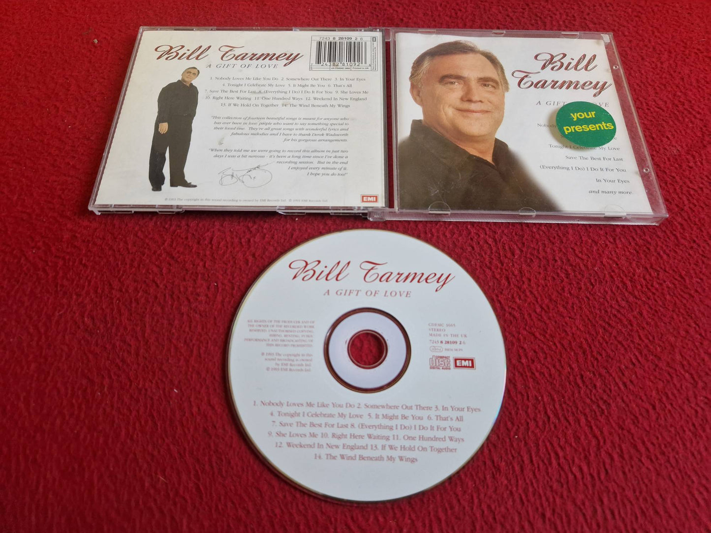BILL TARMEY A GIFT OF LOVE CD