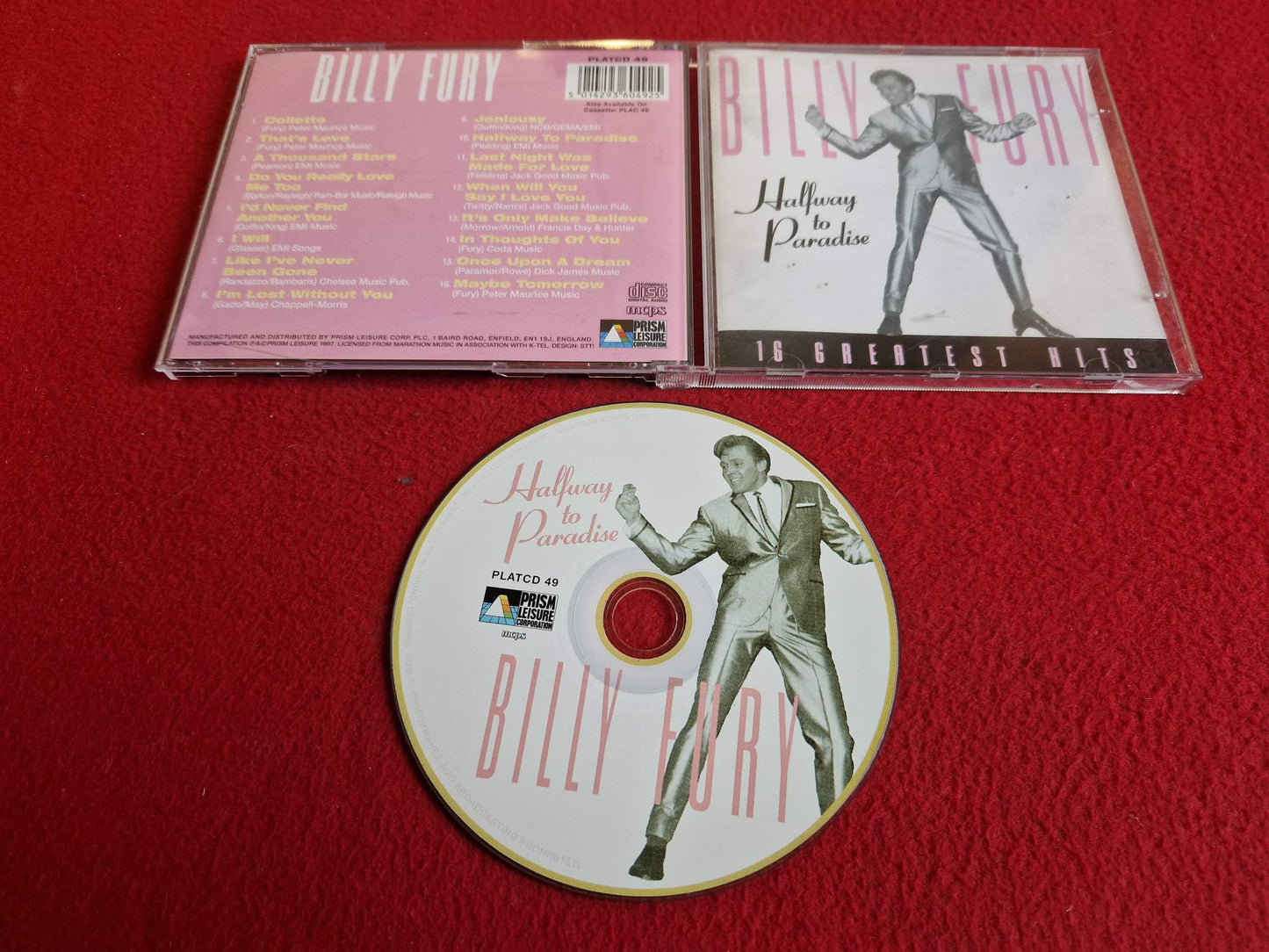 BILLY FURY HALFWAY TO PARADISE CD