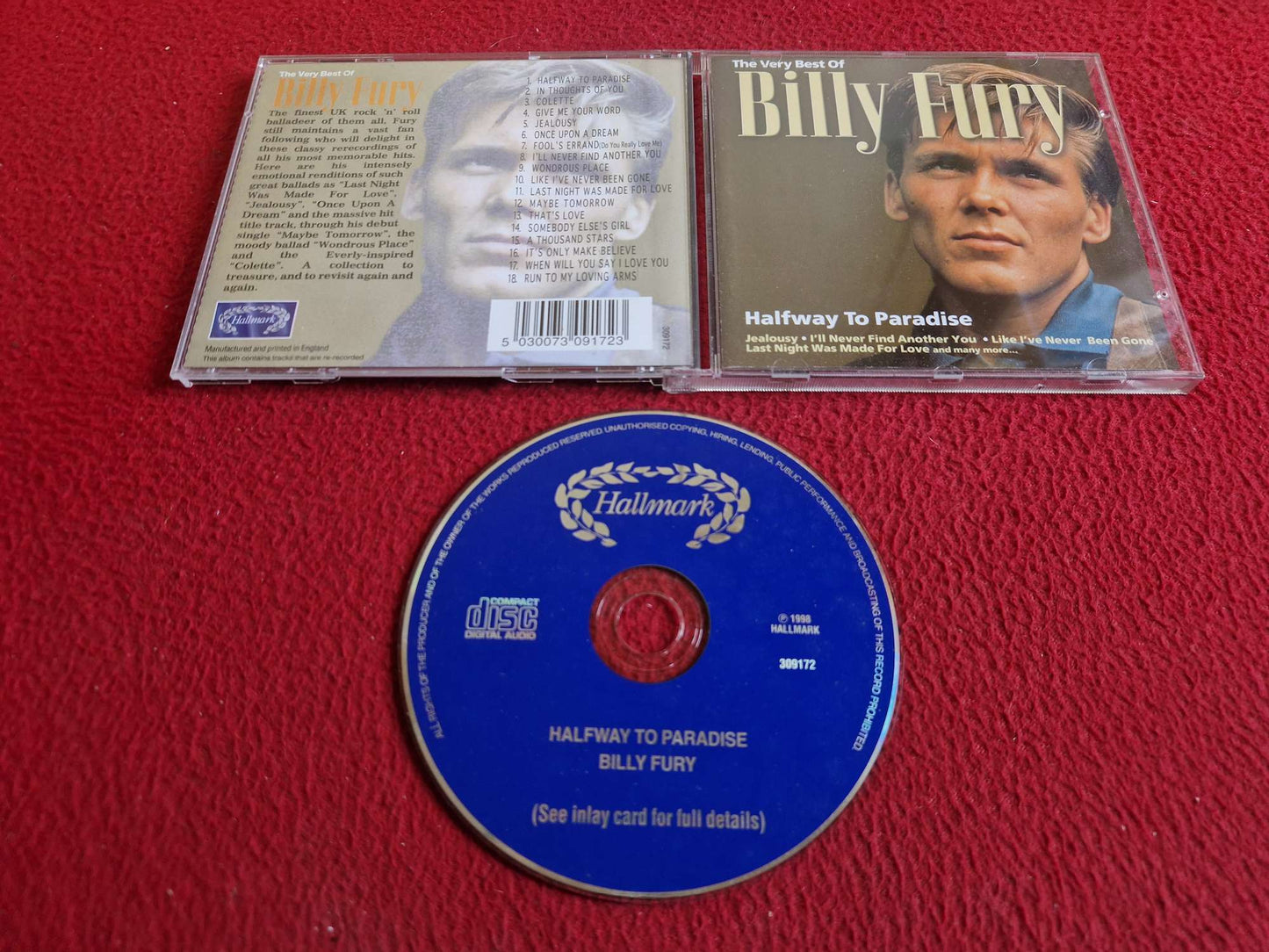 BILLY FURY HALFWAY TO PARADISE CD