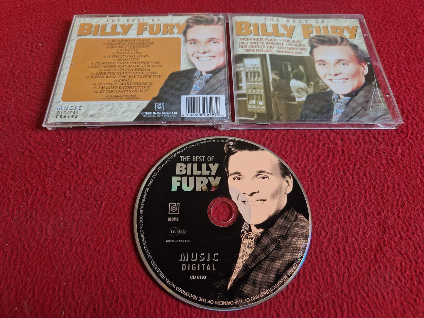 BILLY FURY THE BEST OF CD
