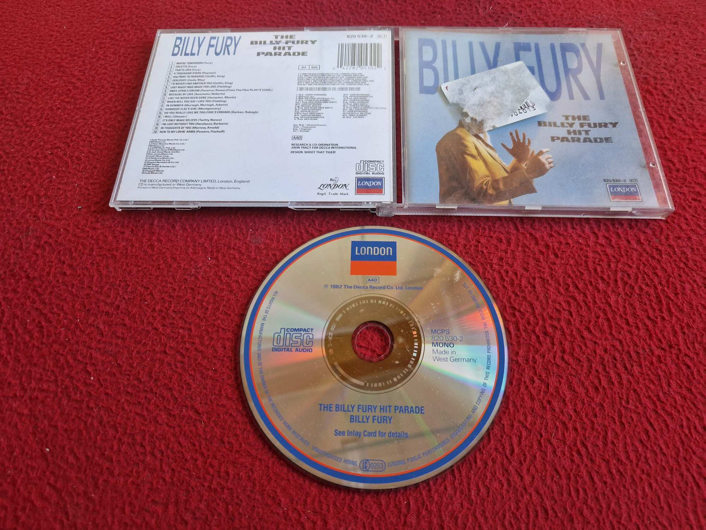 BILLY FURY THE BILLY FURY HIT PARADE CD