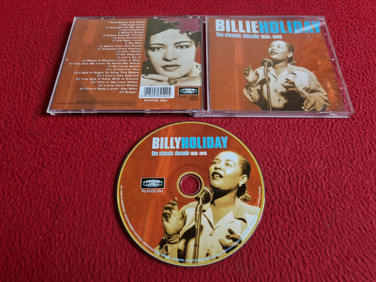 BILLY HOLIDAY THE CLASSIC DECADE 1935 - 1945 CD