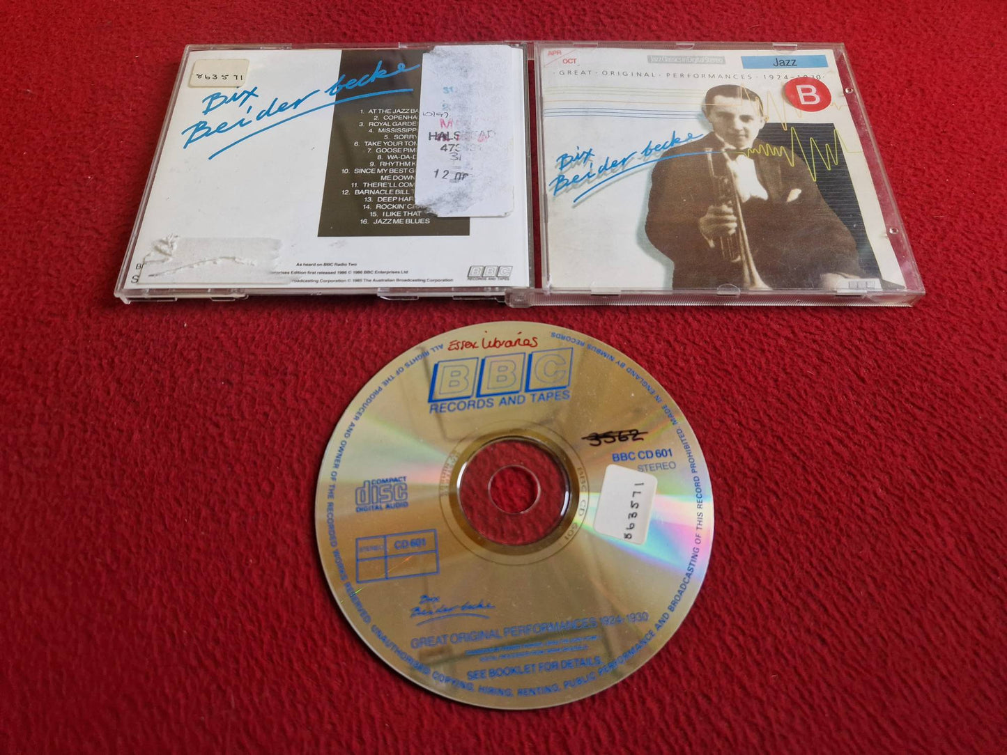 BIX BIEDERBECKE [ JAZZ GREAT ORIGINAL PERFORMANCES 1924 - 1930 ] CD