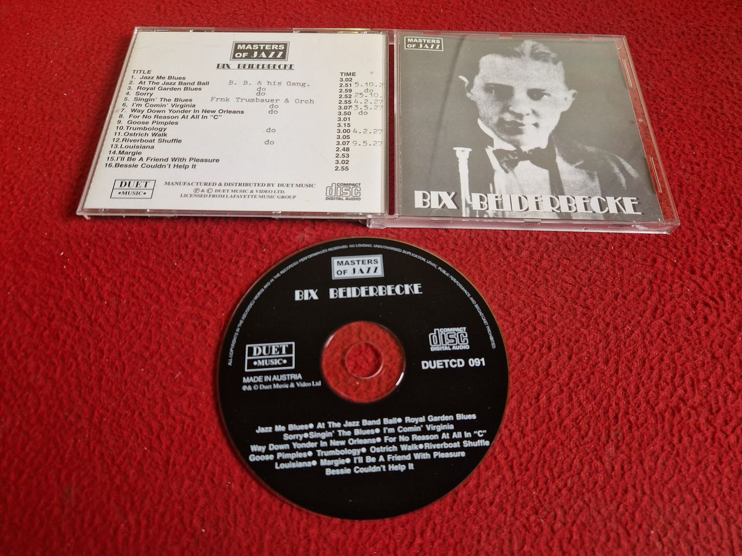 BIX BIEDERBECKE [ MASTERS OF JAZZ ] CD