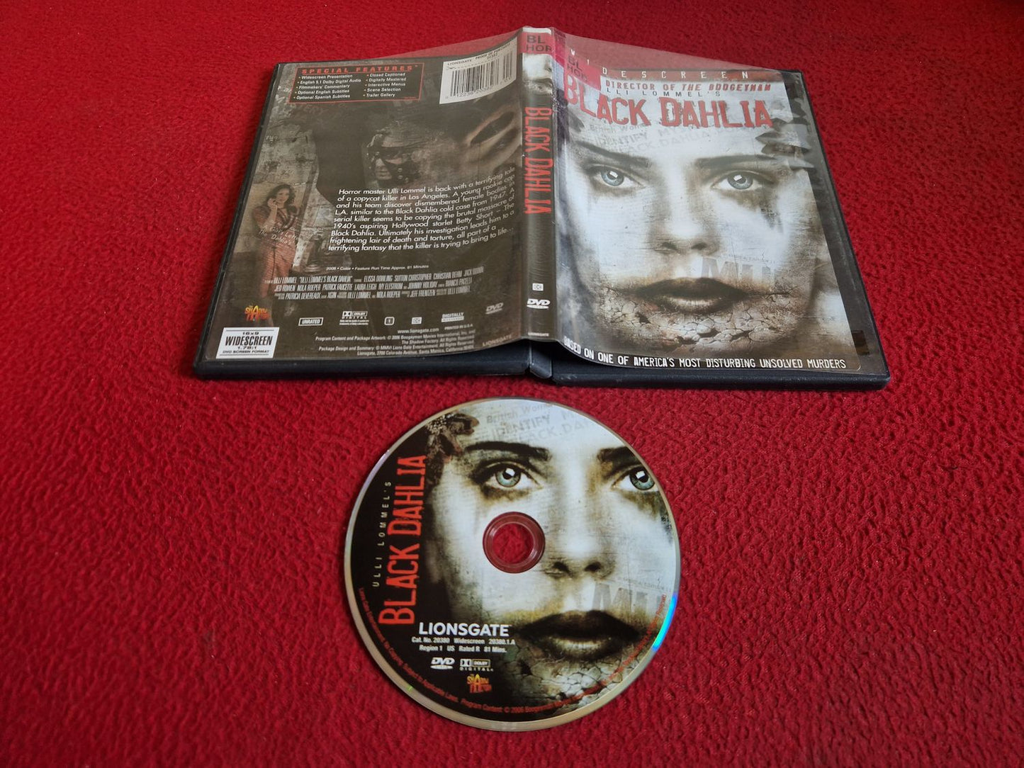 BLACK DAHLIA [ REGION 1 ] [ ENGELSK TEXT ] DVD