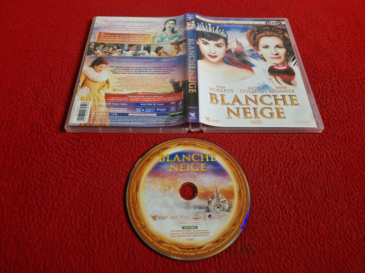 BLANCHE NEIGE [ SNOW WHITE - ENGELSKT el FRANSKT TAL FRANSK TEXT ] DVD