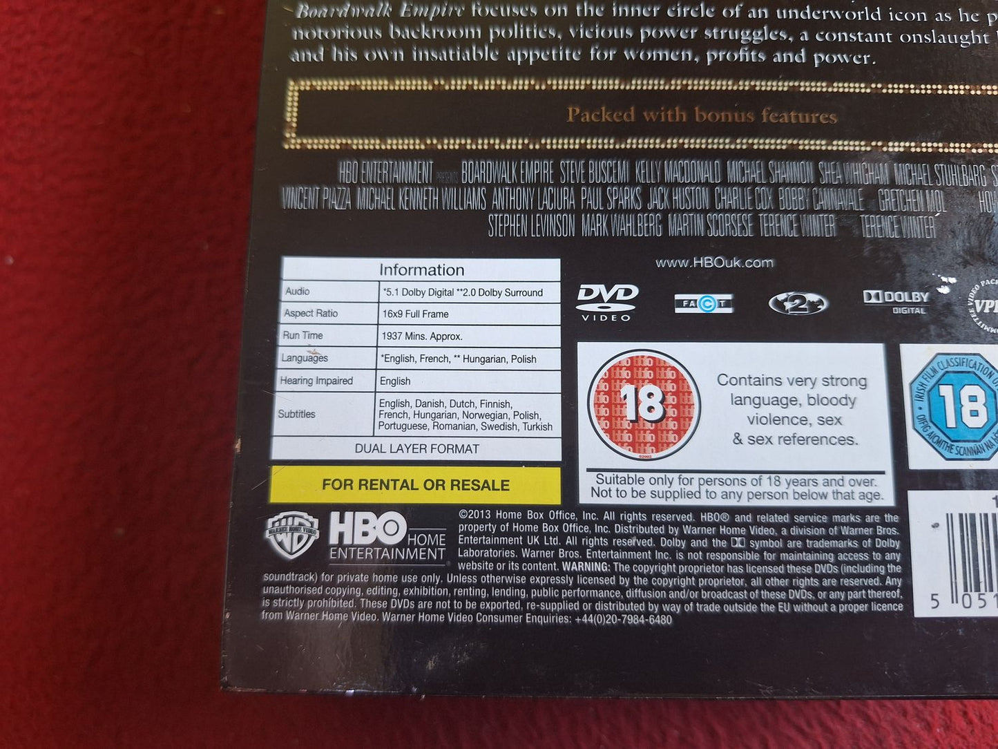 BOARDWALK EMPIRE SEASON 1 - 3 BOX DVD