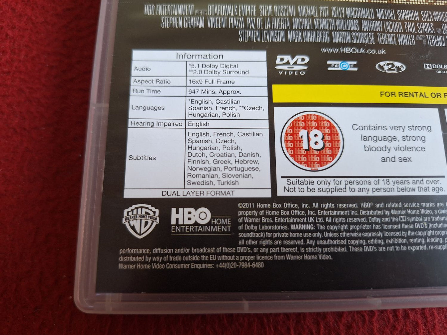 BOARDWALK EMPIRE SEASON 1 BOX DVD