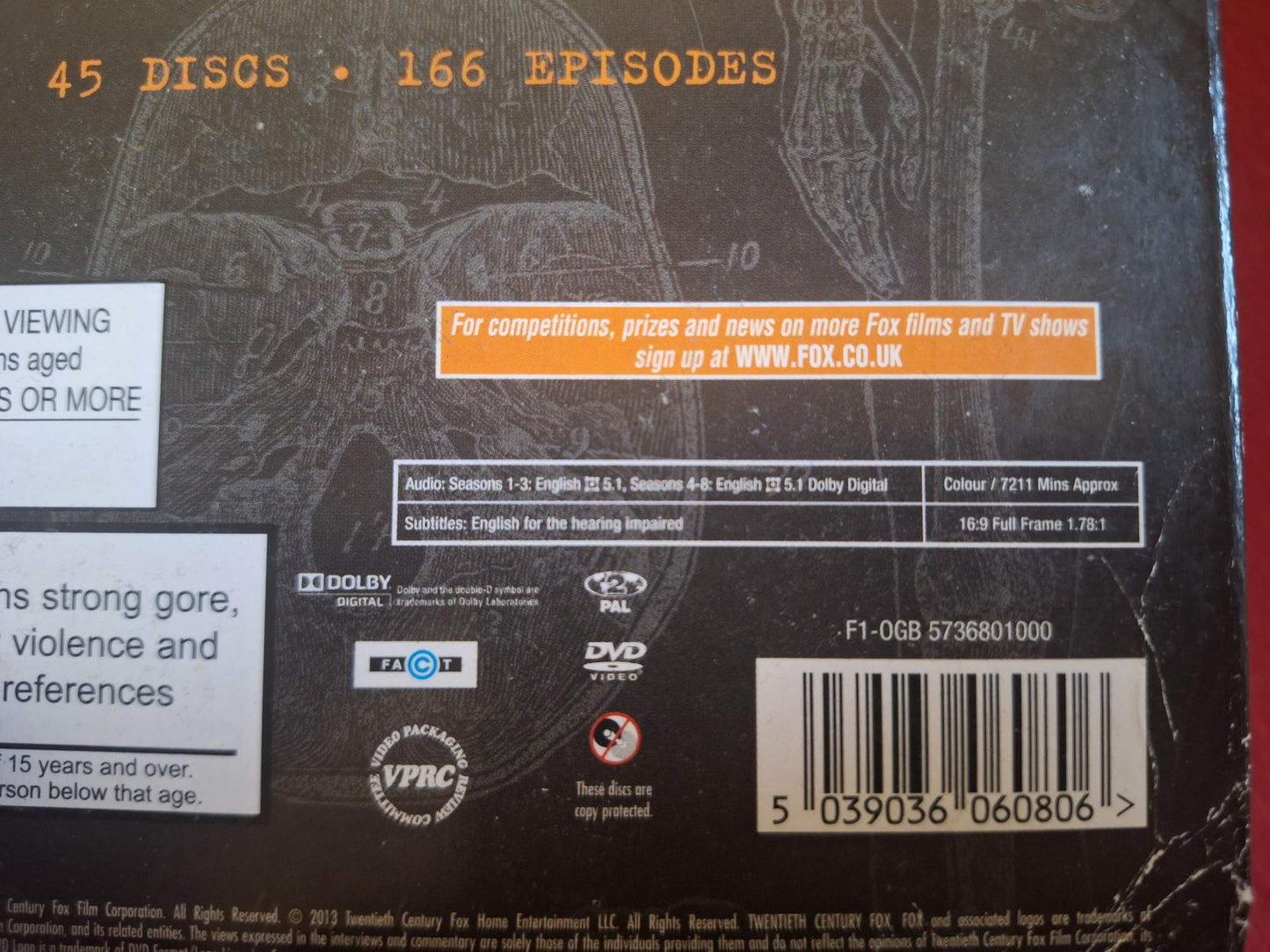 BONES SEASONS 1 - 8 BOX DVD