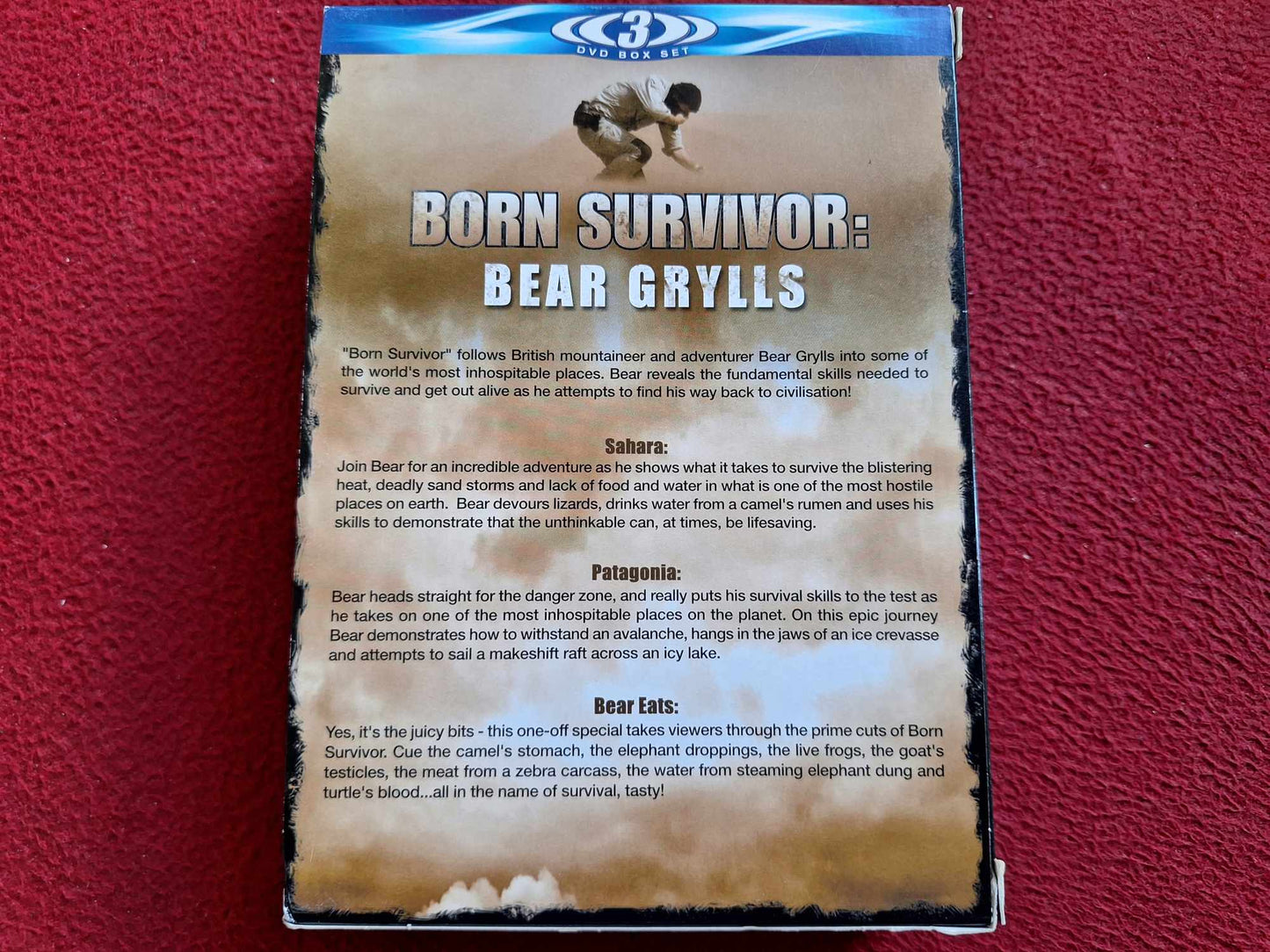 BORN SURVIVOR BEAR GRYLLS - SAHARA / PATAGONIA / BEAR EATS BOX DVD