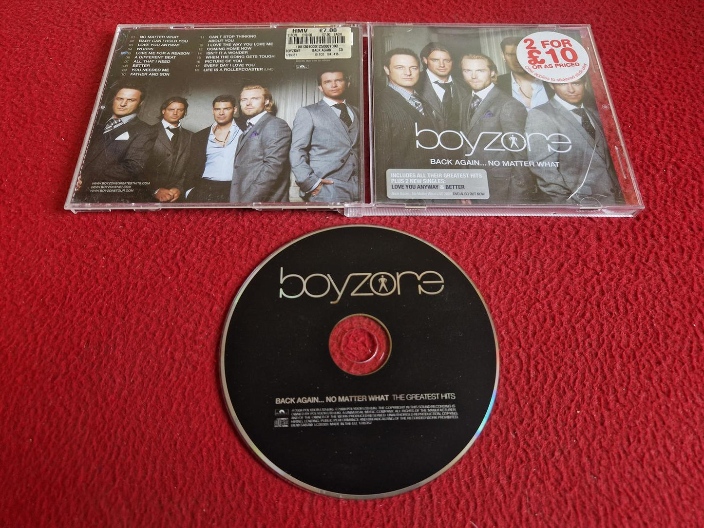 BOYZONE BACK AGAIN NO MATTER WHAT CD