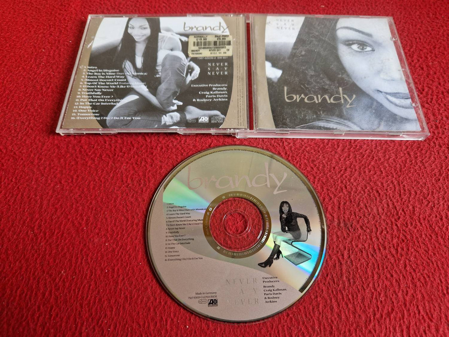 BRANDY NEVER SAY NEVER CD