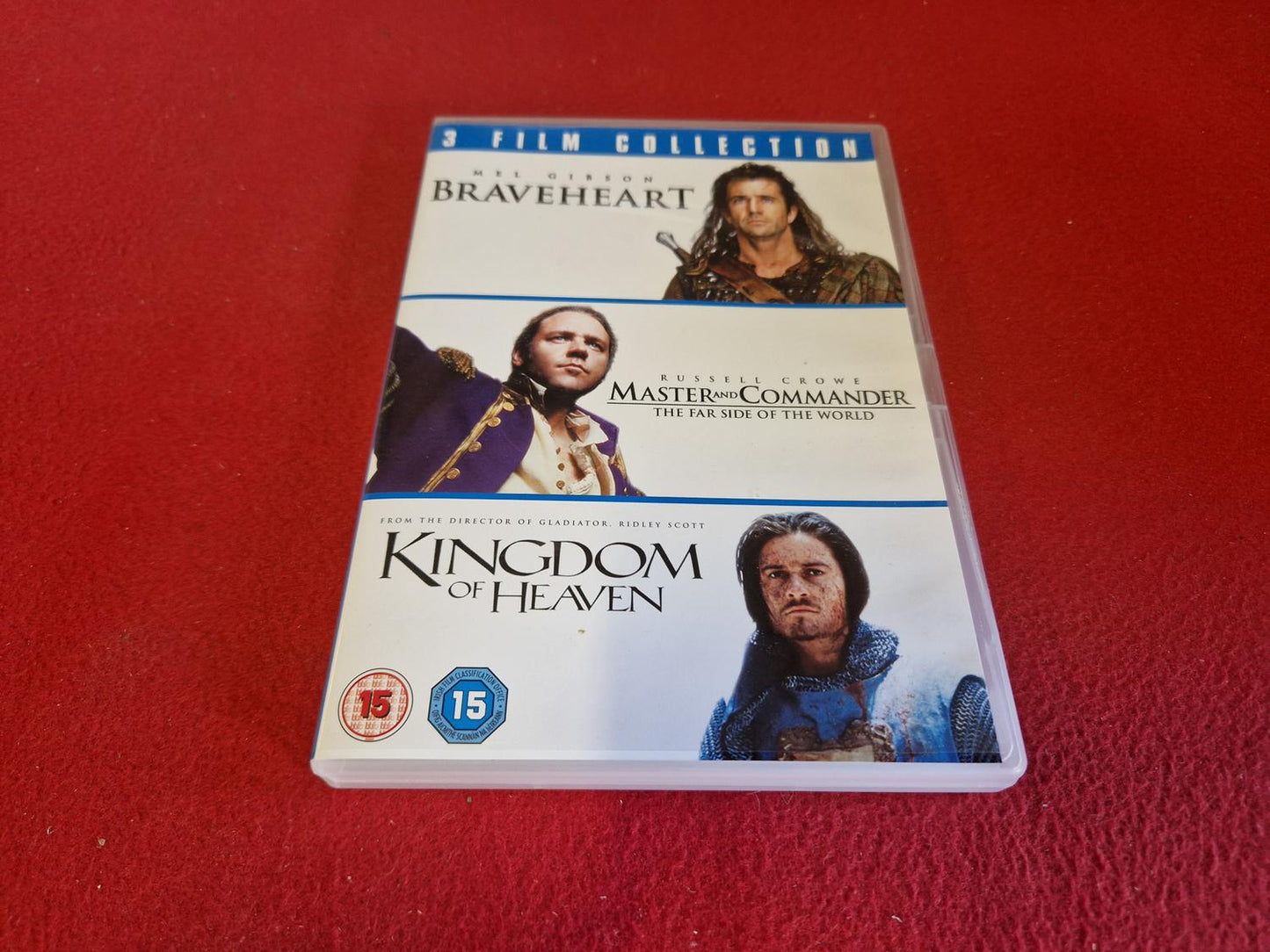 BRAVEHEART / MASTER AND COMMANDER / KINGDOM OF HEAVEN BOX till DVD