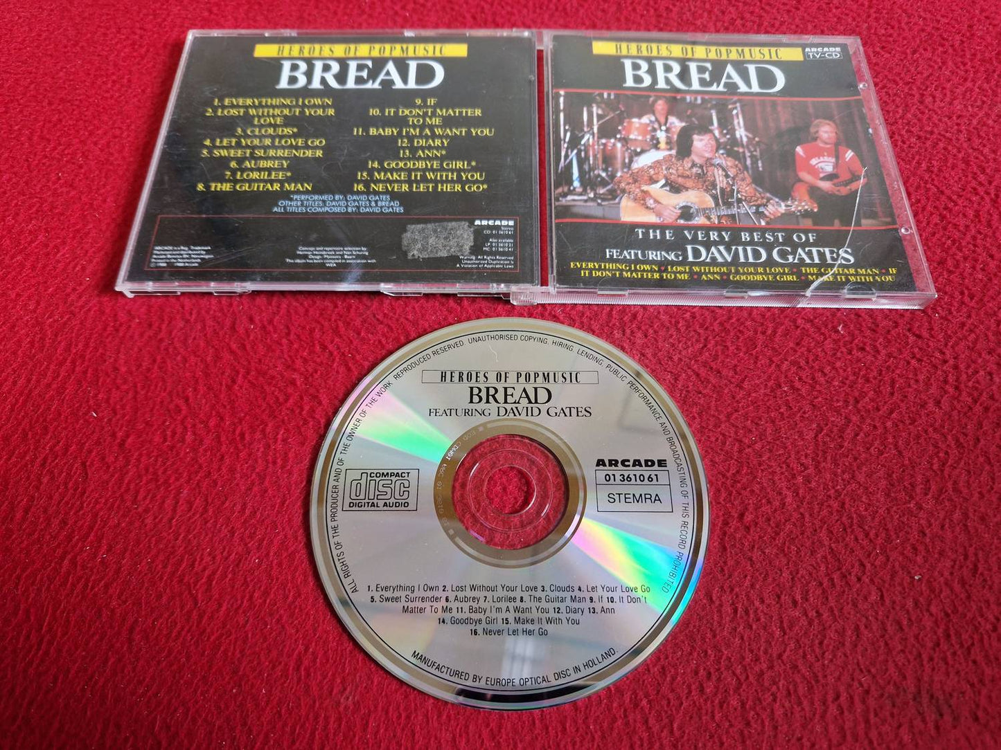 BREAD FEAT DAVID GATES THE VERY BEST OF CD