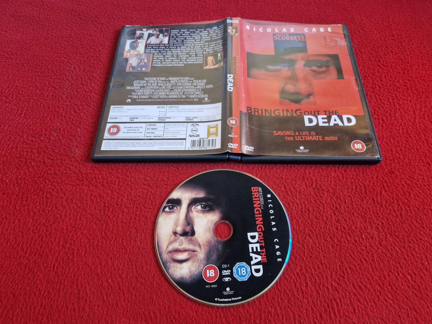 BRINGING OUT THE DEAD DVD