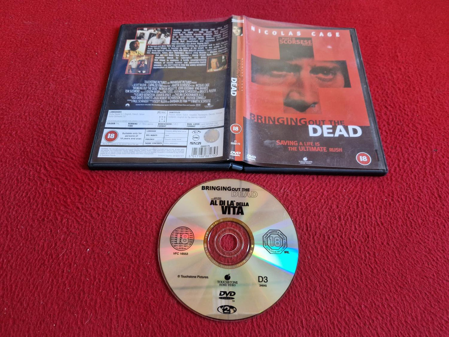 BRINGING OUT THE DEAD DVD