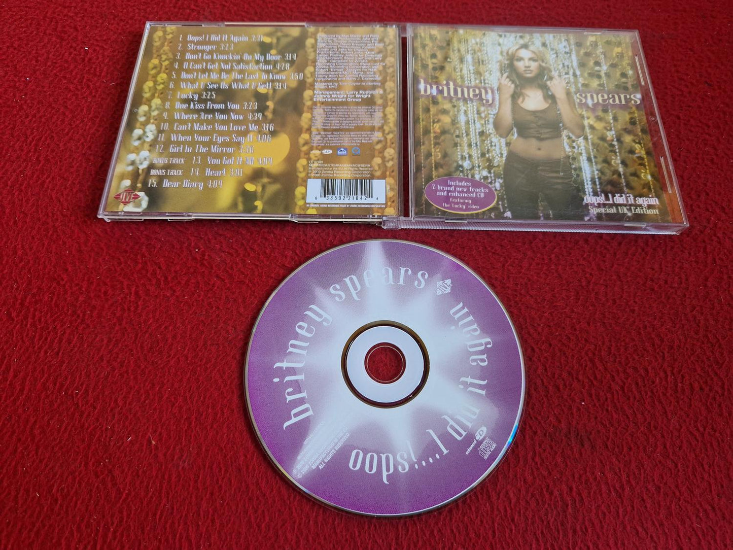 BRITNEY SPEARS OOPS! I DID IT AGAIN SPECIAL UK EDITION CD