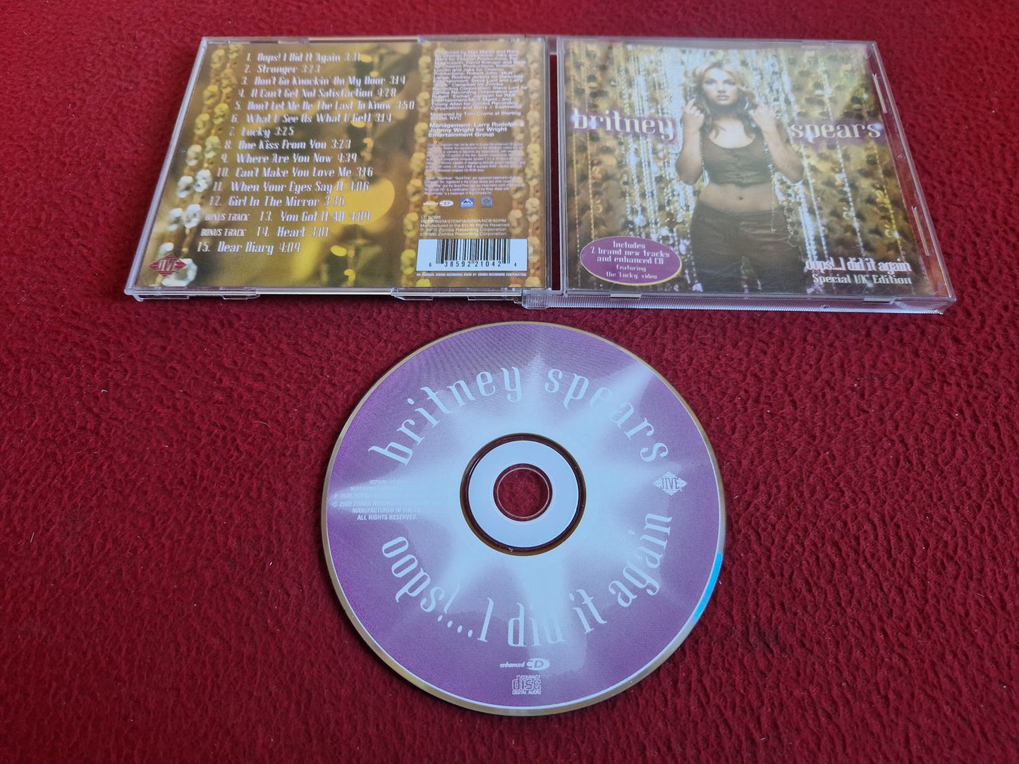 BRITNEY SPEARS OOPS! ...I DID IT AGAIN SPECIAL UK EDITION CD