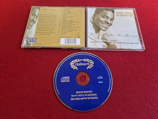 BROOK BENTON HIS GREATEST HITS RAINY NIGHT IN GEORGIA CD