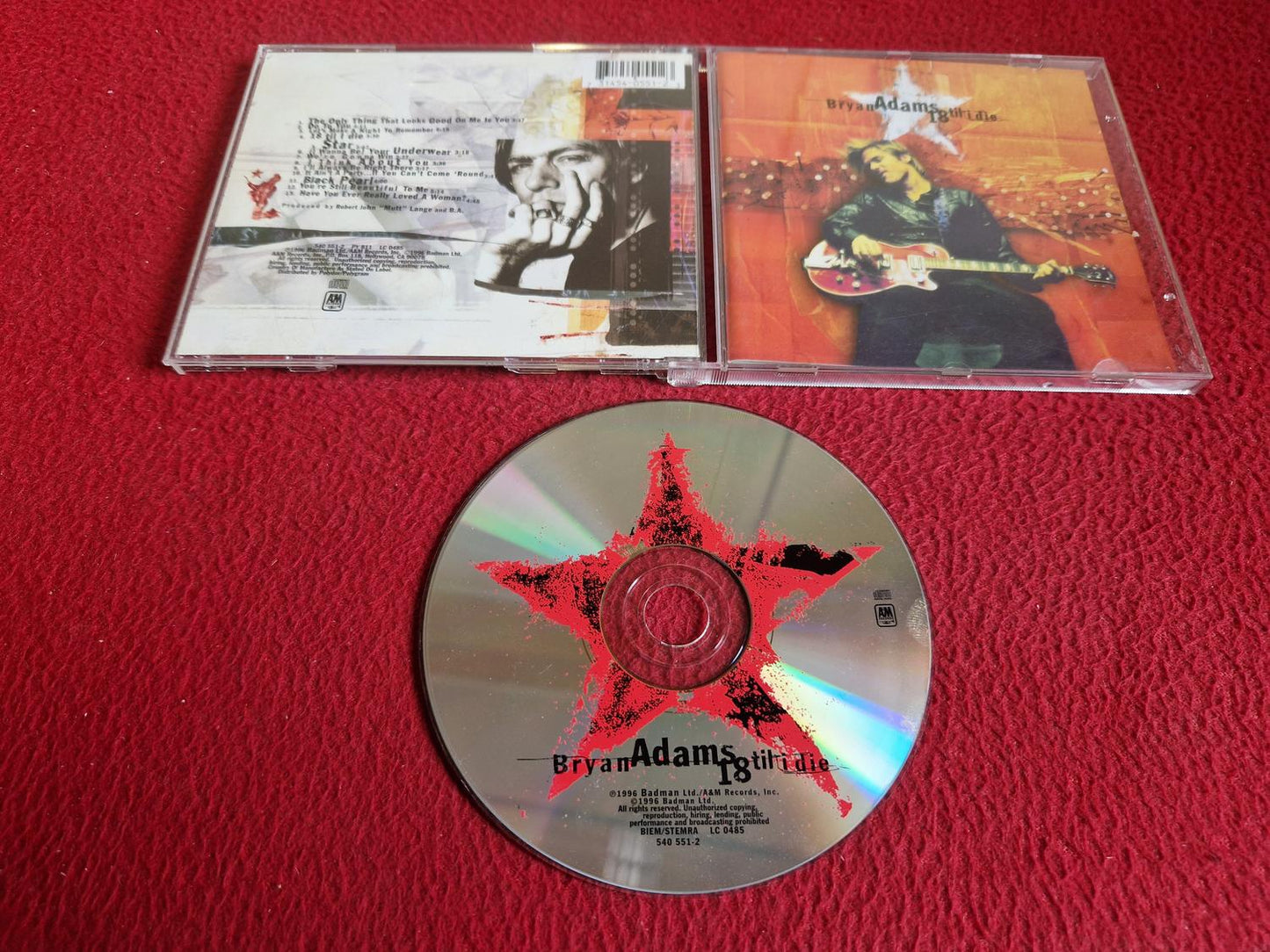 BRYAN ADAMS 18 TIL I DIE CD