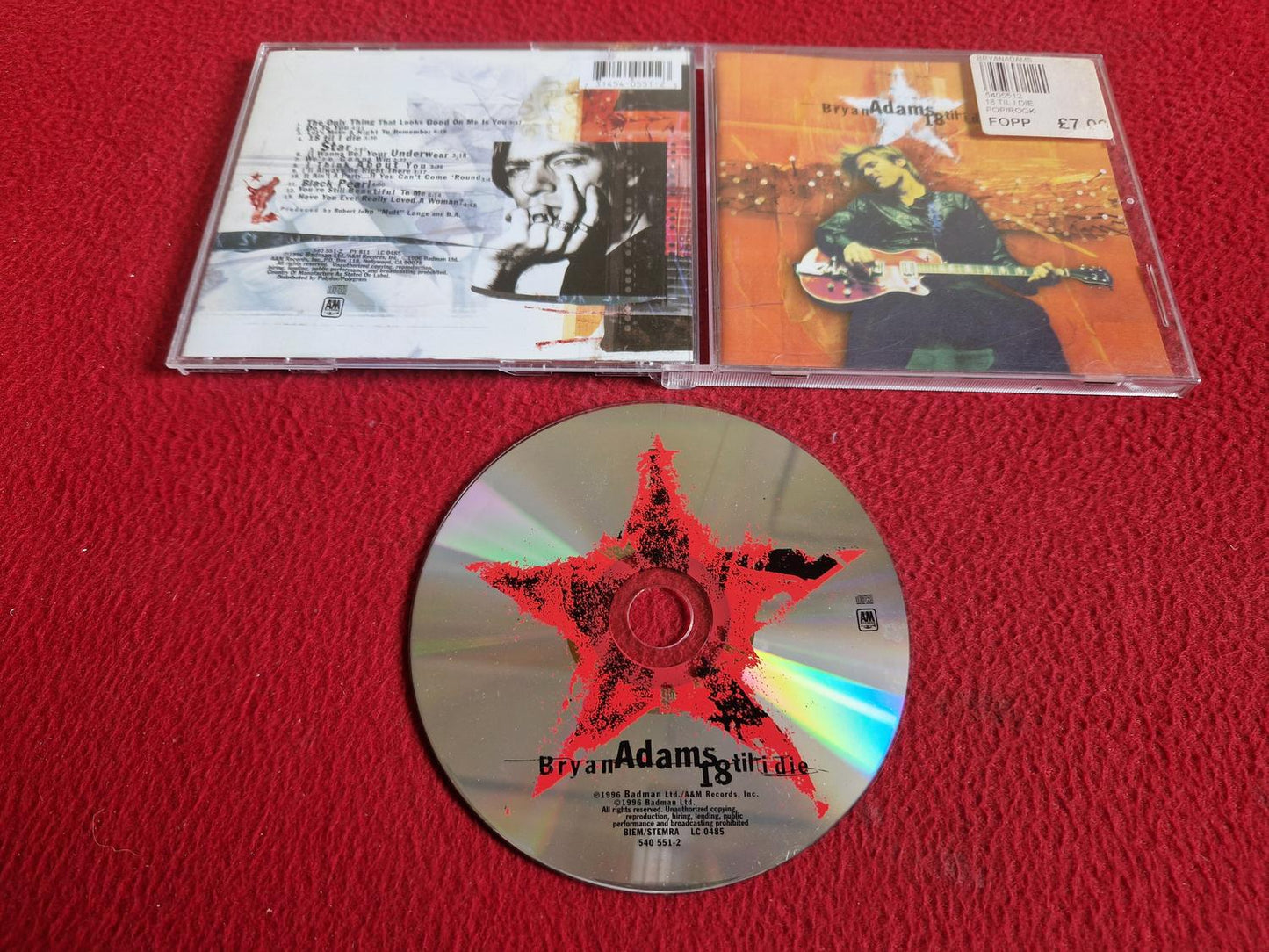BRYAN ADAMS 18 TIL I DIE CD