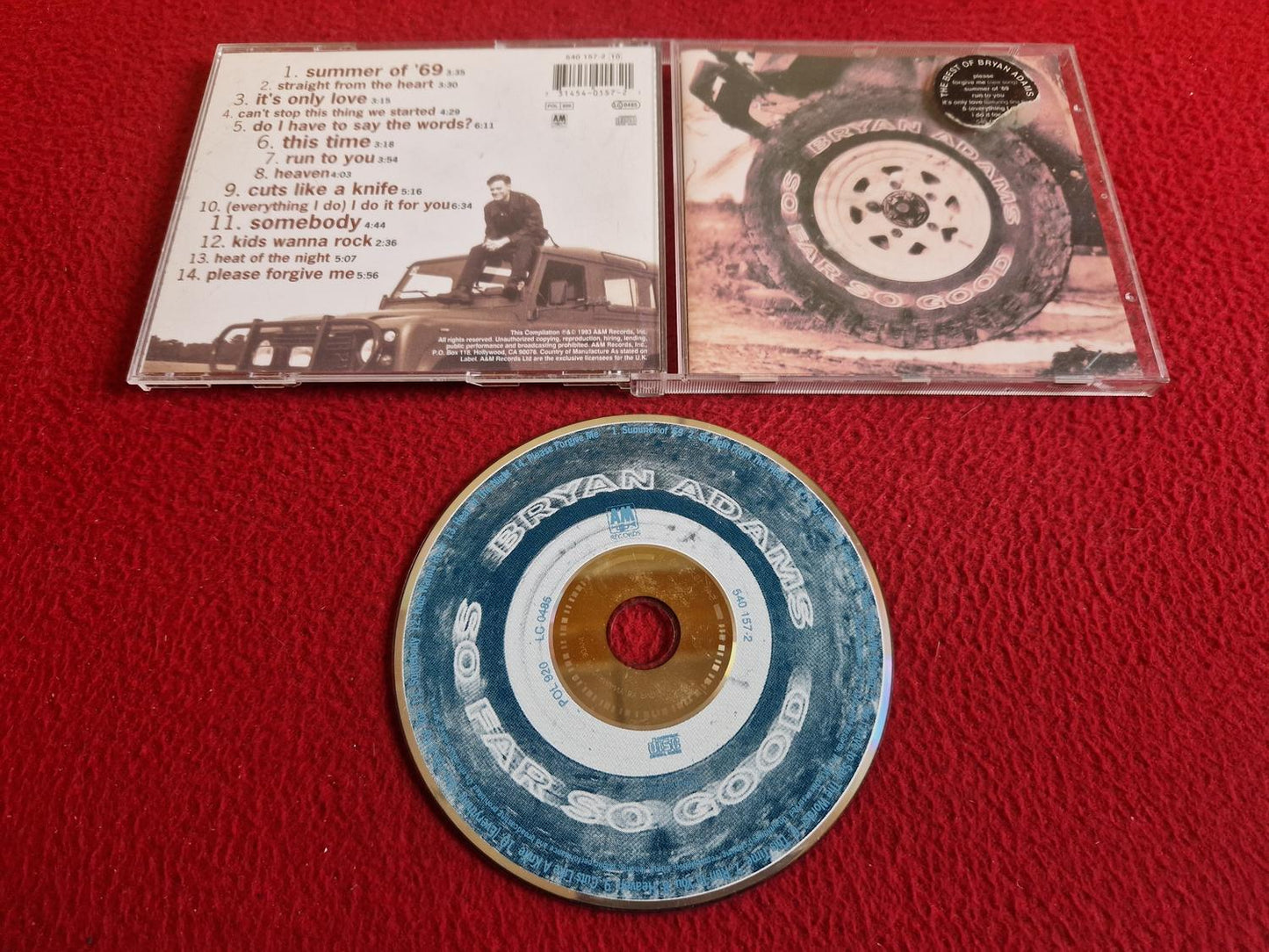 BRYAN ADAMS SO FAR SO GOOD CD