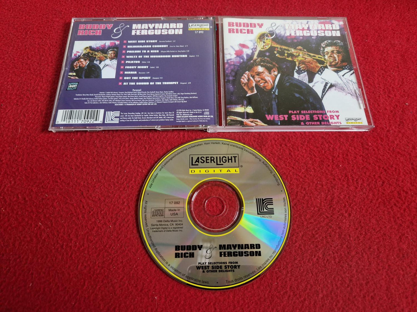BUDDY RICH & MAYNARD FERGUSON SELECTIONS FROM WEST SIDE STORY &OTHER DELIGHTS CD