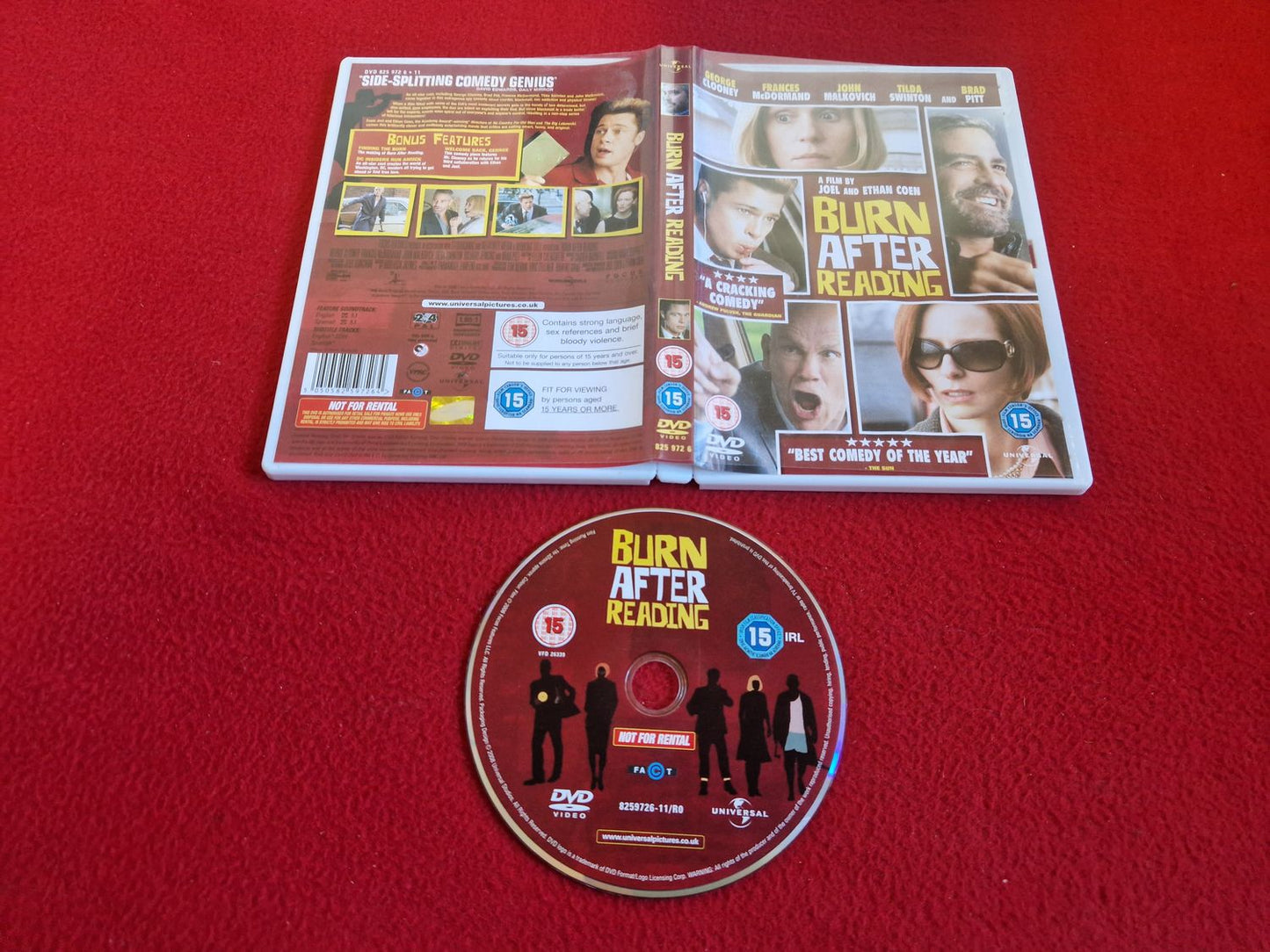 BURN AFTER READING DVD