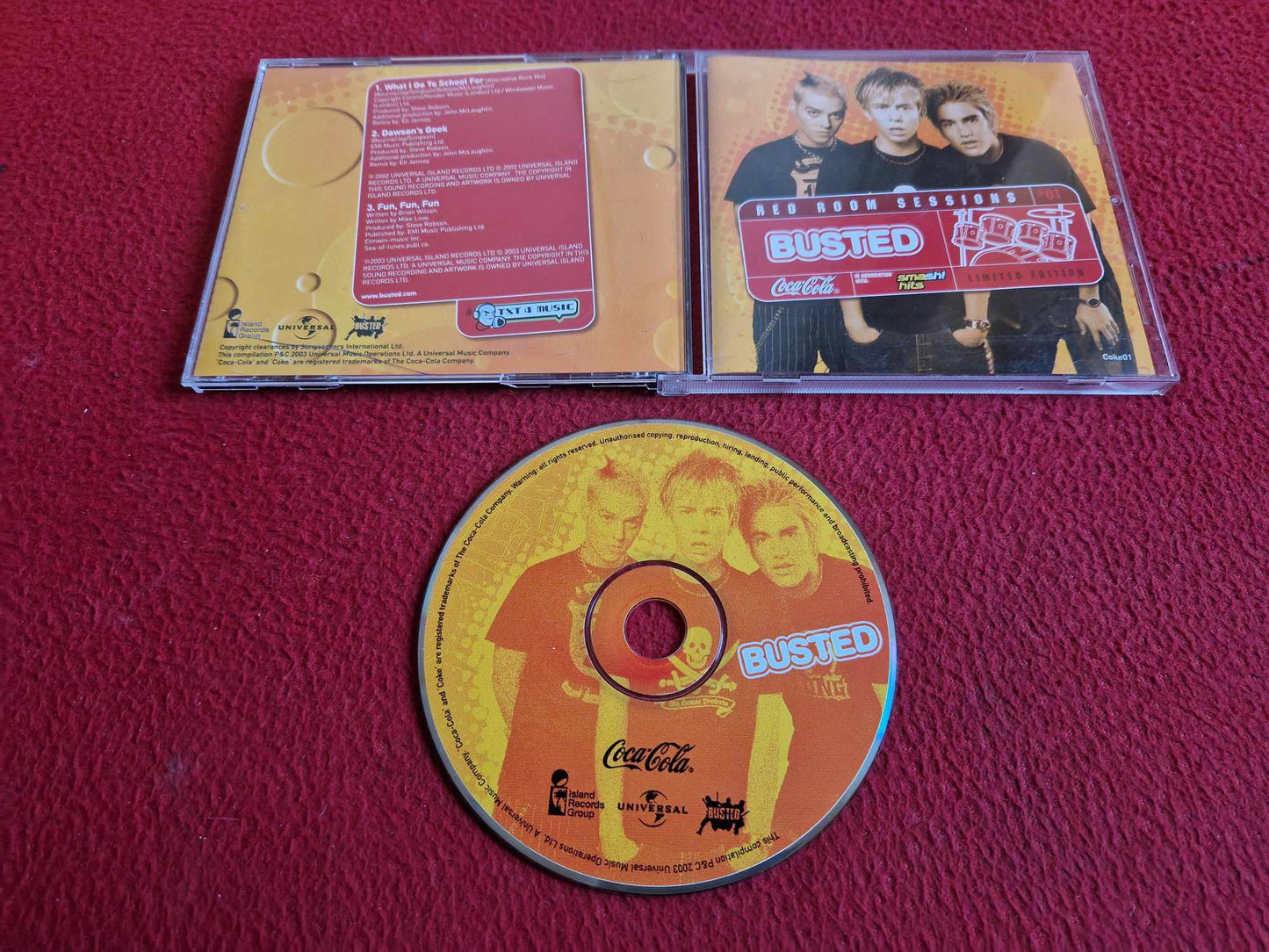 BUSTED RED ROOM SESSIONS LIMITED EDITION CD