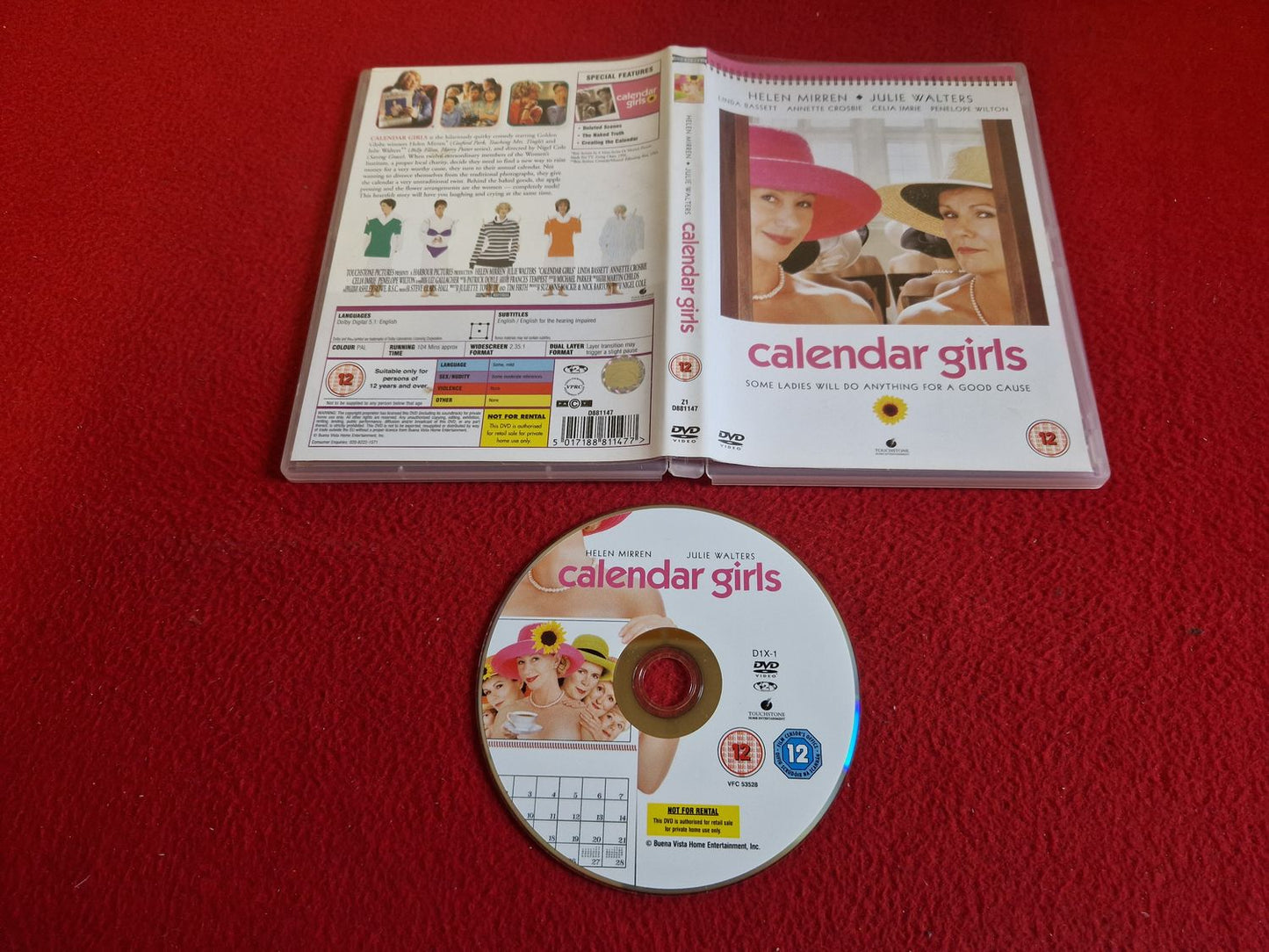 CALENDAR GIRLS DVD