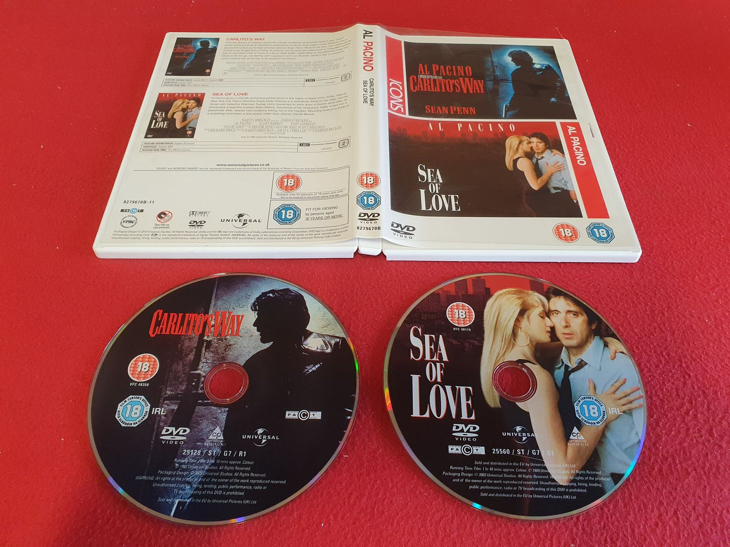 CARLITOS WAY / SEA OF LOVE till DVD